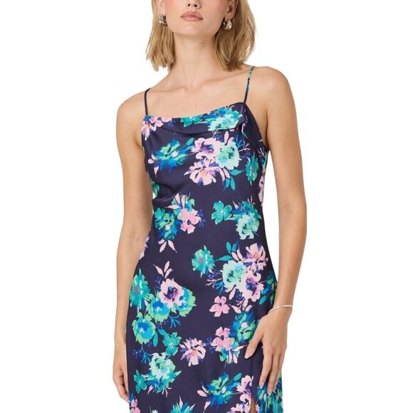 NWT ASTR Floral Navy Slip Dress - Size Small - Picture 3 of 12